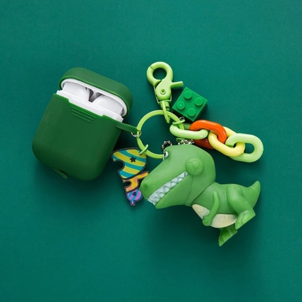 Cartoon Dinosaur AirPods Silicone Case Cover